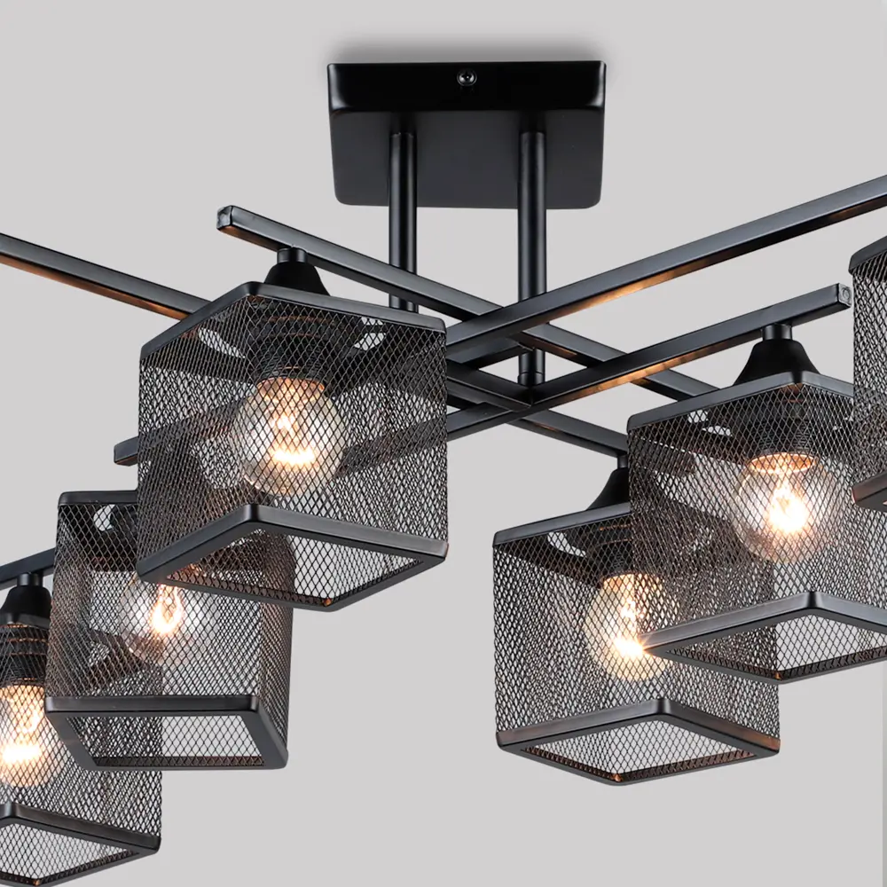 Люстра СЕМЬ ОГНЕЙ Флави - индустриальный стиль лофт с 8 плафонами 89422010 STLM-1565650 - Вид №2