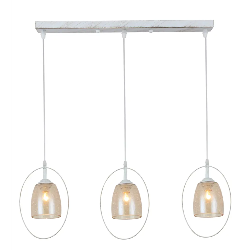 Светильник подвесной Carla 3 лампы 10 м² цвет золотой Rivoli STLM-2154106