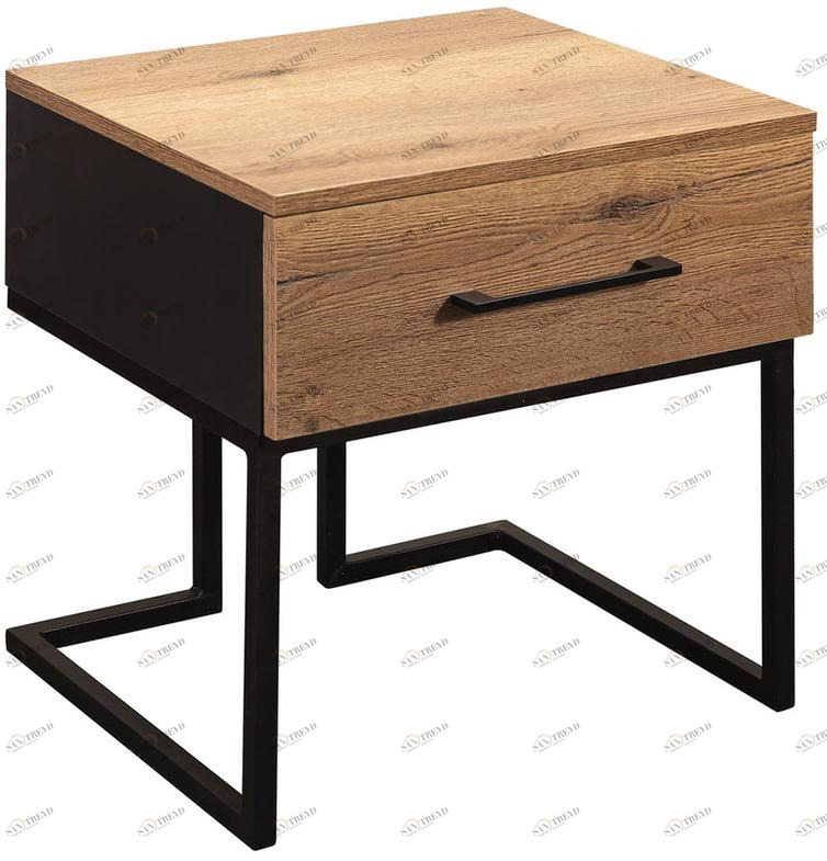 1718 Тумба прикроватная Loft Дуб табак/Графит R-HOME 4009297h_Табак