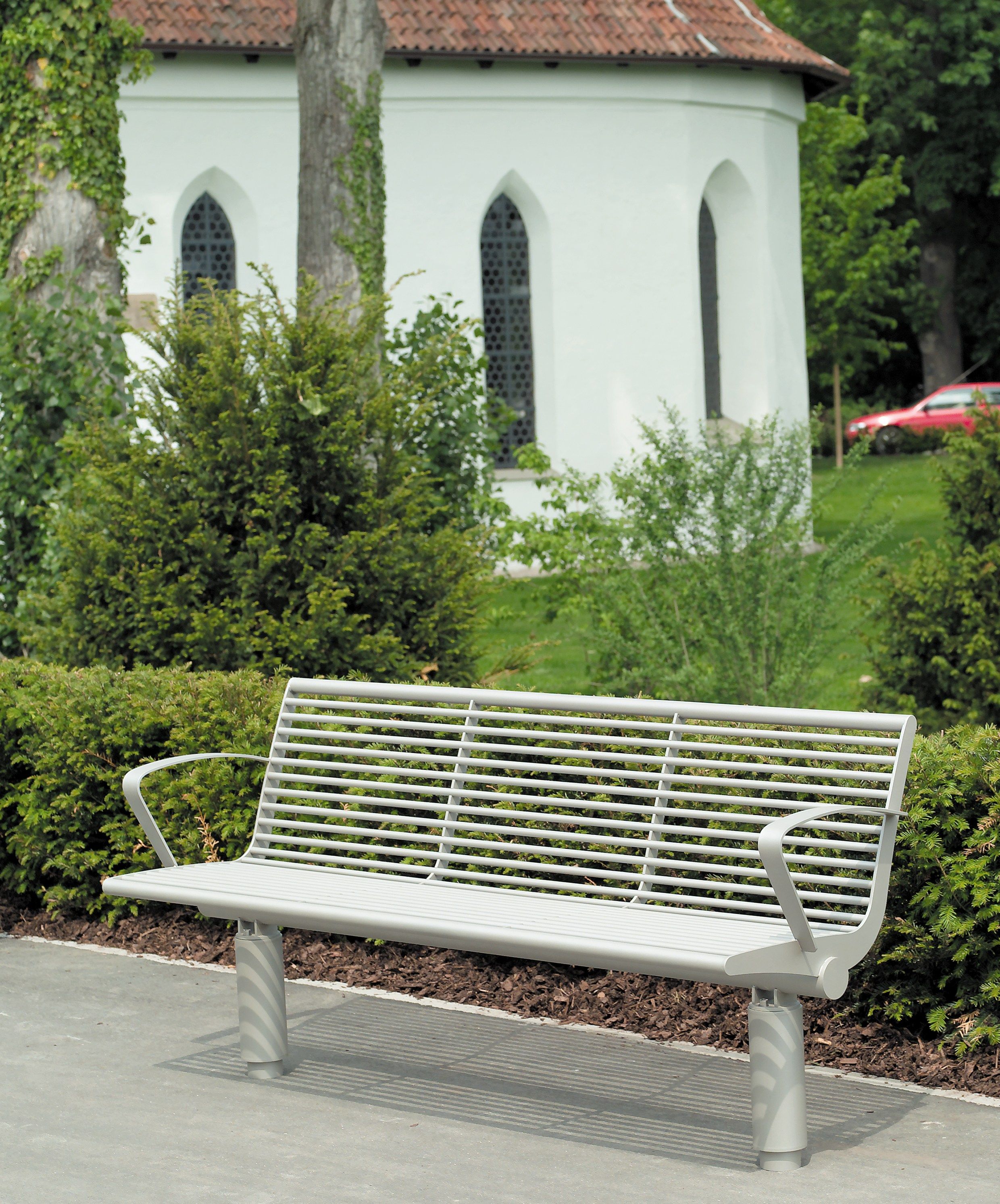 Скамья из нержавеющей стали с подлокотниками BENKERT BANKE Siardo ARCH-00064464 - Вид №1