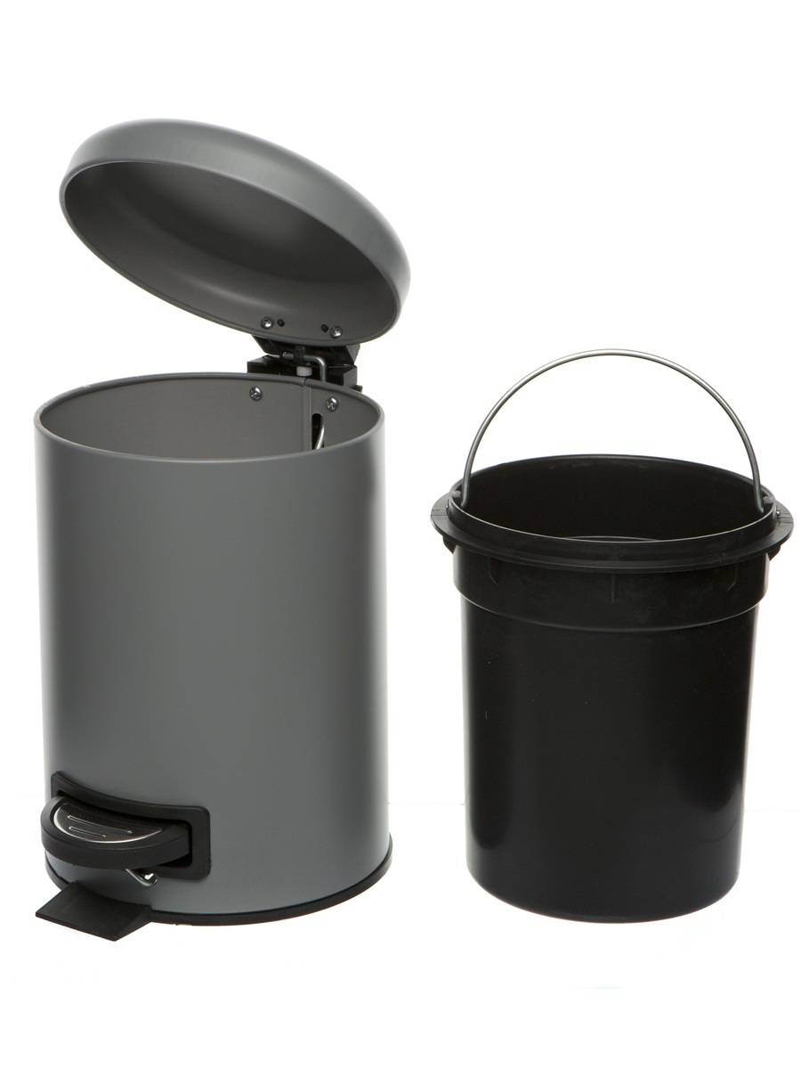 Вёдра с педалью и крышкой Pavo 3L Grey NAVAKO 11532 - Вид №2