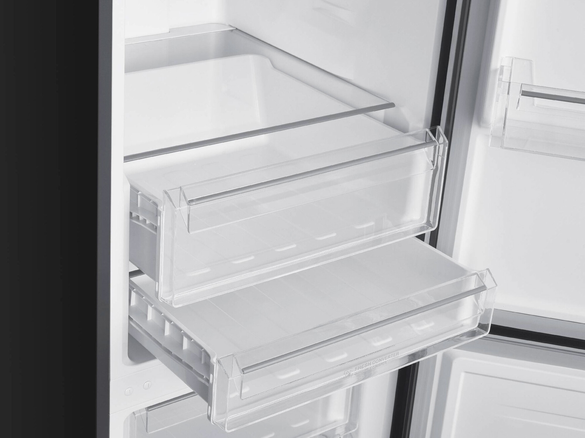 9158066 Холодильник с морозильником   Korting KNFC 62980 GN черный STDN-0126040 - Вид №8