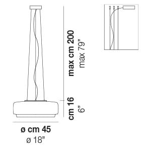 Подвесной светильник из дутого стекла Vetreria Vistosi бот ARCH-00078976 - Вид №2