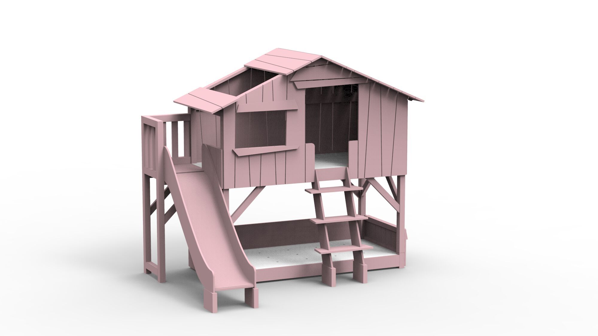 Двухъярусная кровать из МДФ с горкой и платформой Mathy by Bols TREEHOUSE BEDS &amp ARCH-00002332 - Вид №17