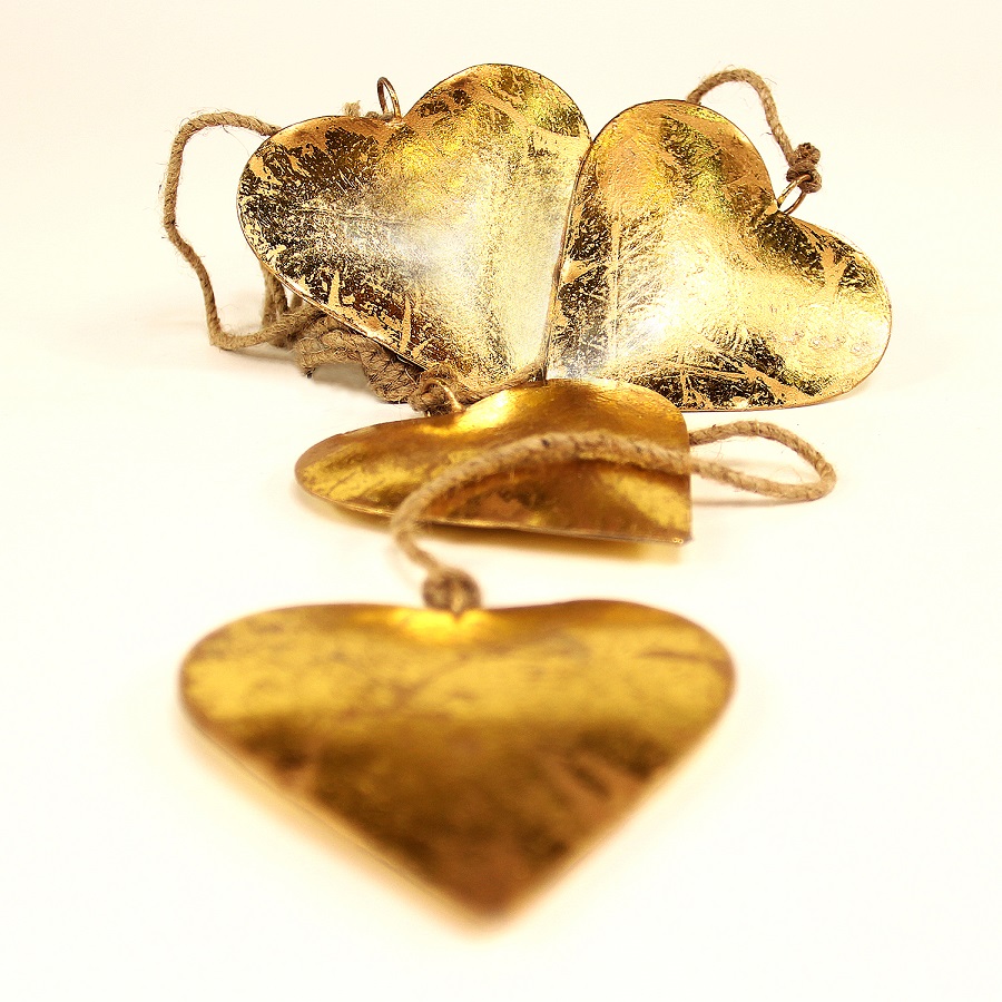 Гирлянда подвесная Golden Hearts, 4 шт Enjoyme ENNY0027 - Вид №3