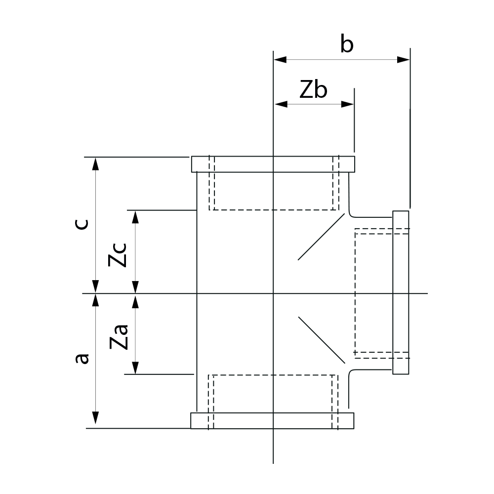 3130006004004 Тройники Tece  - Вид №1