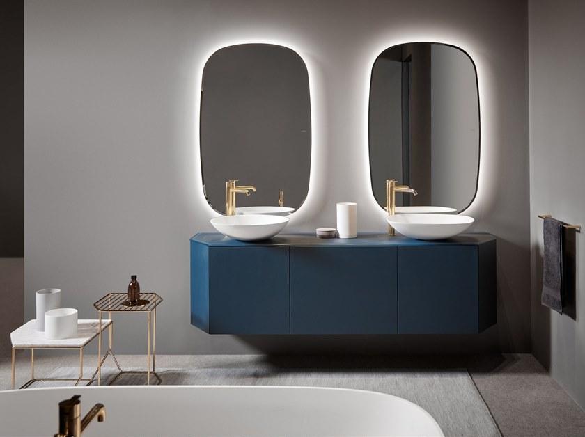 INBANI Тумба под умывальник из дерева подвесная с дверцами Forma sun-id-1414818 - Вид №1