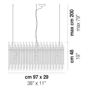 Стеклянный подвесной светильник Vetreria Vistosi тиара ARCH-00050539 - Вид №1