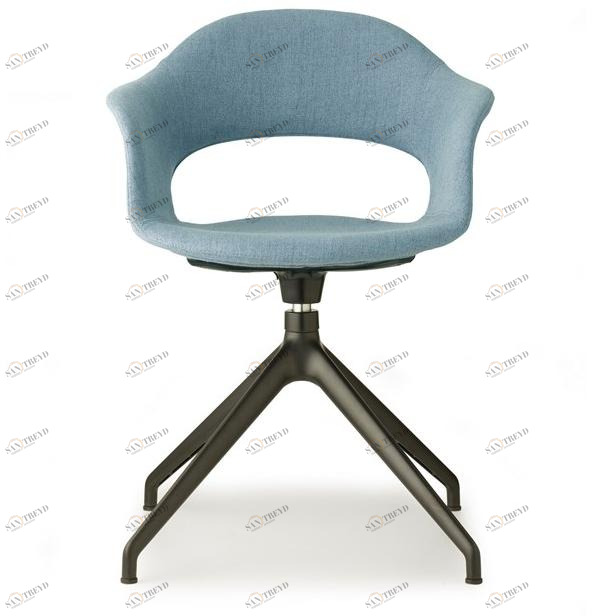 SCAB DESIGN Стул на козелке из ткани с подлокотниками Lady b sun-id-1415768