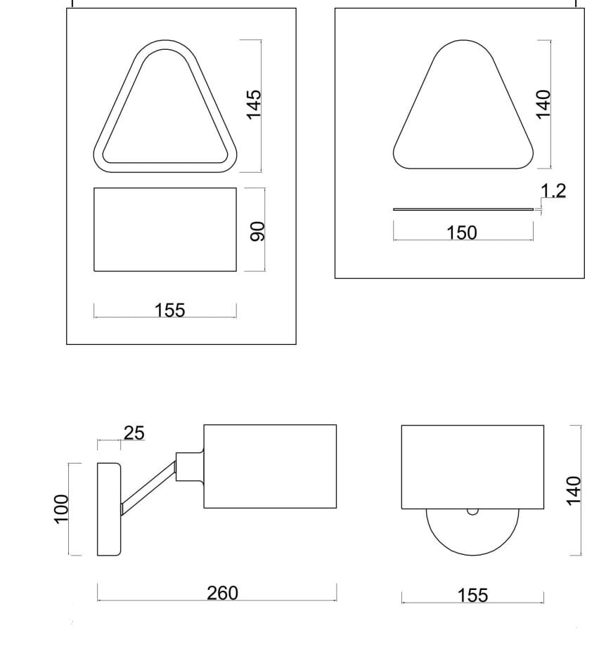 Металлический настенный светильник Maytoni Brianne ARCH-00045722 - Вид №2