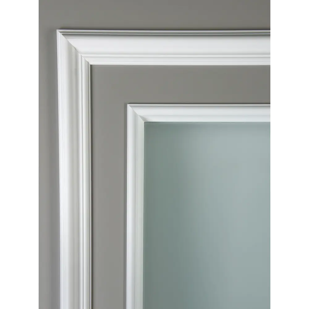 Дверь межкомнатная остекленная Треви дек.сер.жемчуг 2000x800 мм с фурнитурой МАРИО РИОЛИ STLM-2080580 - Вид №1