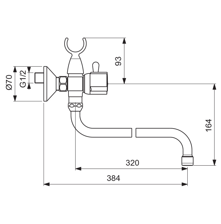BA163AA Смеситель для ванны/душа VIDIMA ECO - Вид №1
