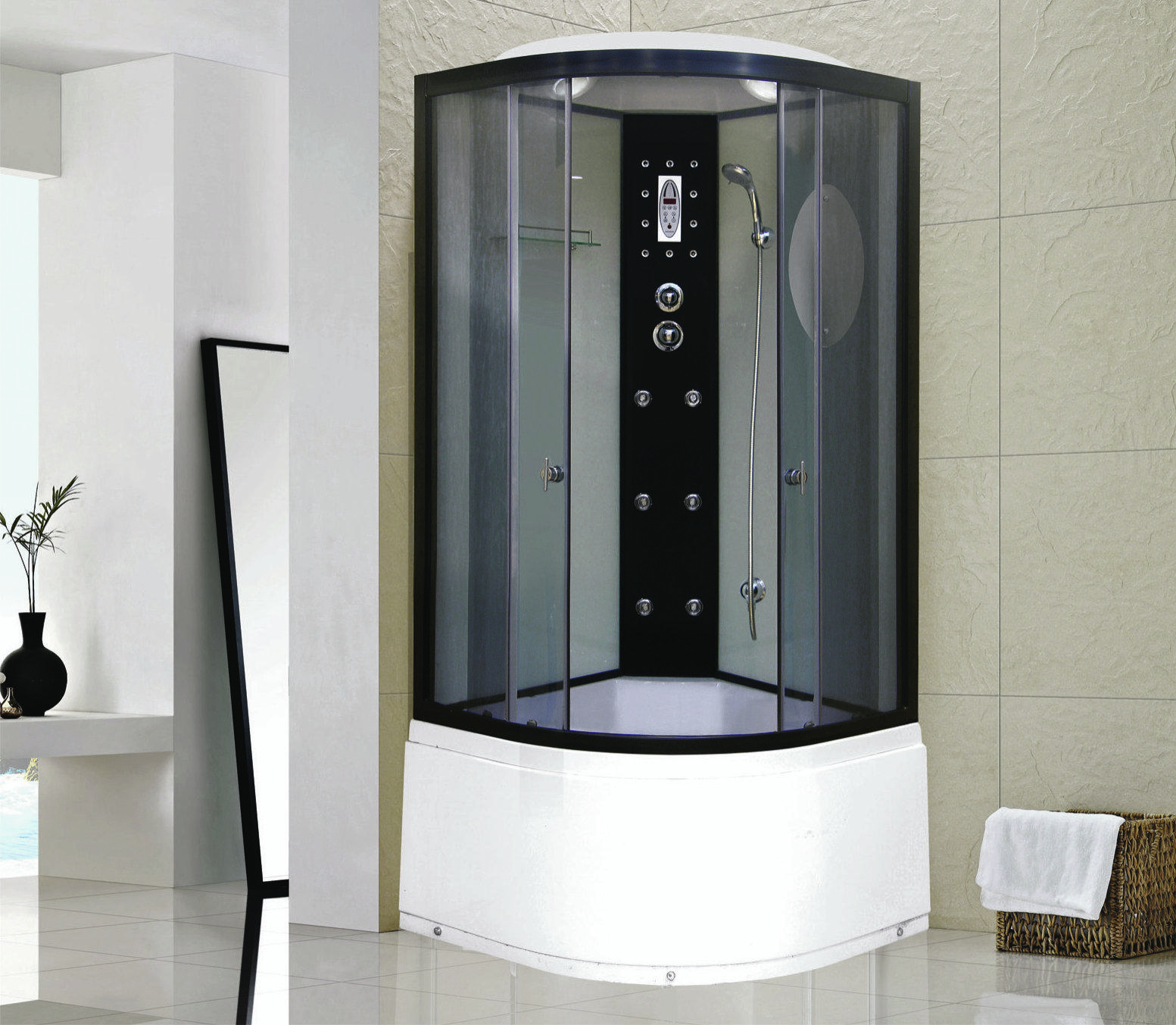 Душевая кабина NG-1908-01 (900х900х2200) высокий поддон(48см) стекло ТОНИРОВАННОЕ Niagara Ultra 19080134