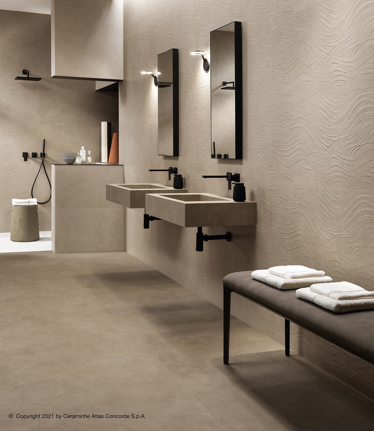 Белая керамическая паста трехмерное покрытие Atlas Concorde Boost Natural ARCH-00095959 - Вид №6