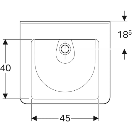 128667000 Раковина Geberit Renova Comfort Square, безбарьерная Geberit  - Вид №21