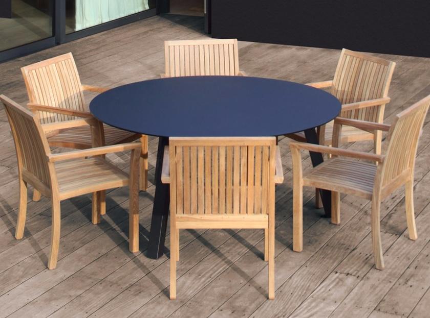 Royal Botania Круглый стеклянный садовый стол sun-id-1502811 - Вид №1