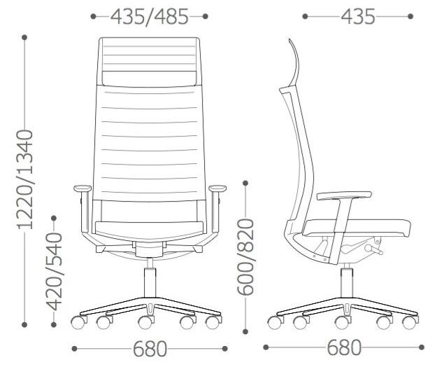 VAGHI Кресло руководителя с регулируемой высотой и подголовником Expo 15 Gxtxx - Вид №6