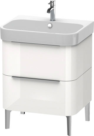 H2637202222 Тумбочка напольная Happy D.2 #H26372 625 x 480 мм Белый глянцевый декор Duravit - Вид №2