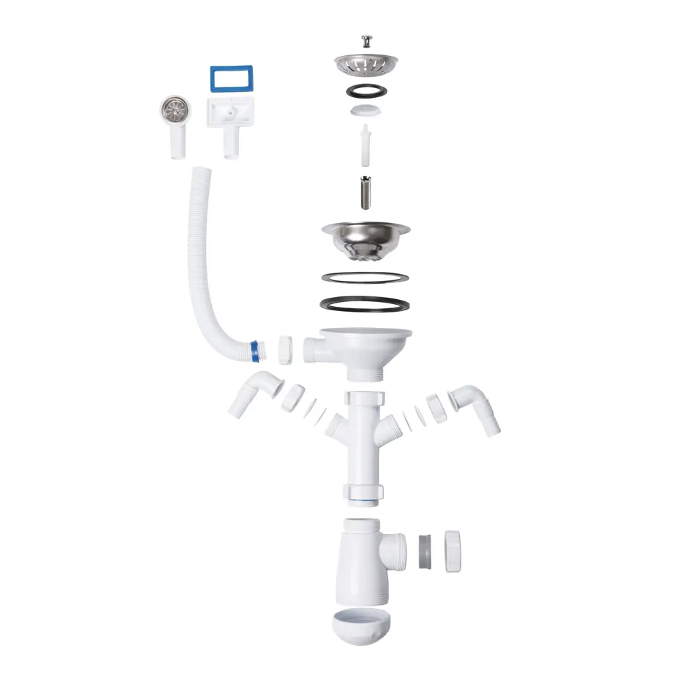 Сифон EQUATION для мойки с переливом и двойным подключением 85607176 STLM-0064557 - Вид №3