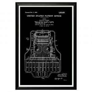 896519436_1818 Арт-постер «Патент на стенографическую машину, 1933» Object Desire