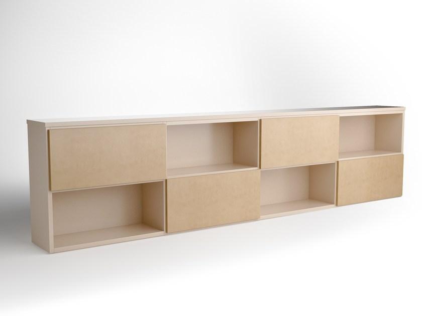 Caroti Стеллаж низкий открытый из лакированной древесины для офиса Concept 303 - bold - Вид №3