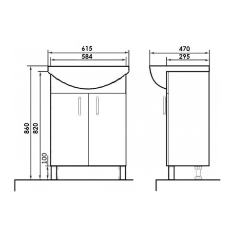 Тумба напольная Роса, цвет салатовый Белый ORANGE sun-id-1517209 - Вид №1