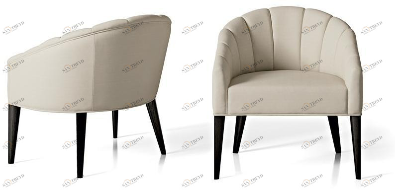 Arte Brotto Мягкое кожаное кресло с подлокотниками Segreti S94