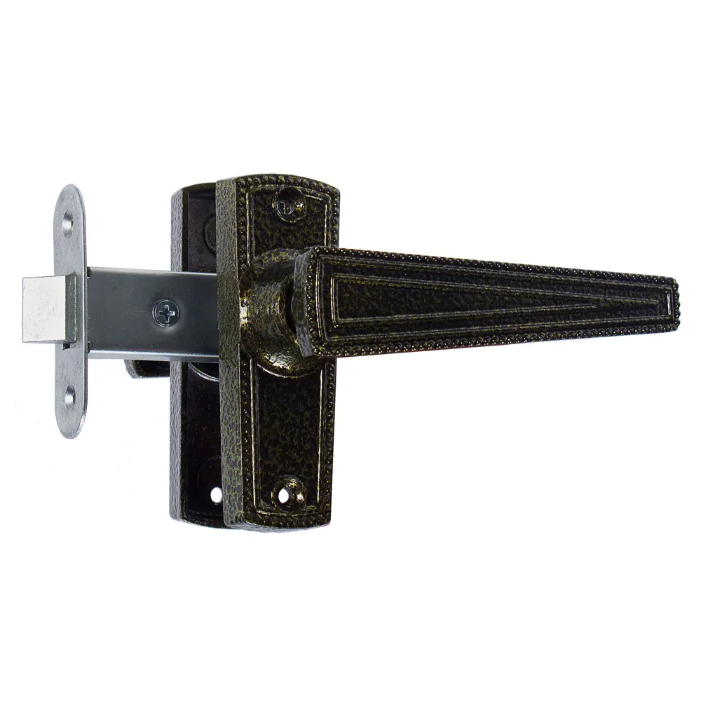 Ручка для входной двери Зенит-ЗЩ2.01, с механизмом, цвет старая бронза STLM-2172923