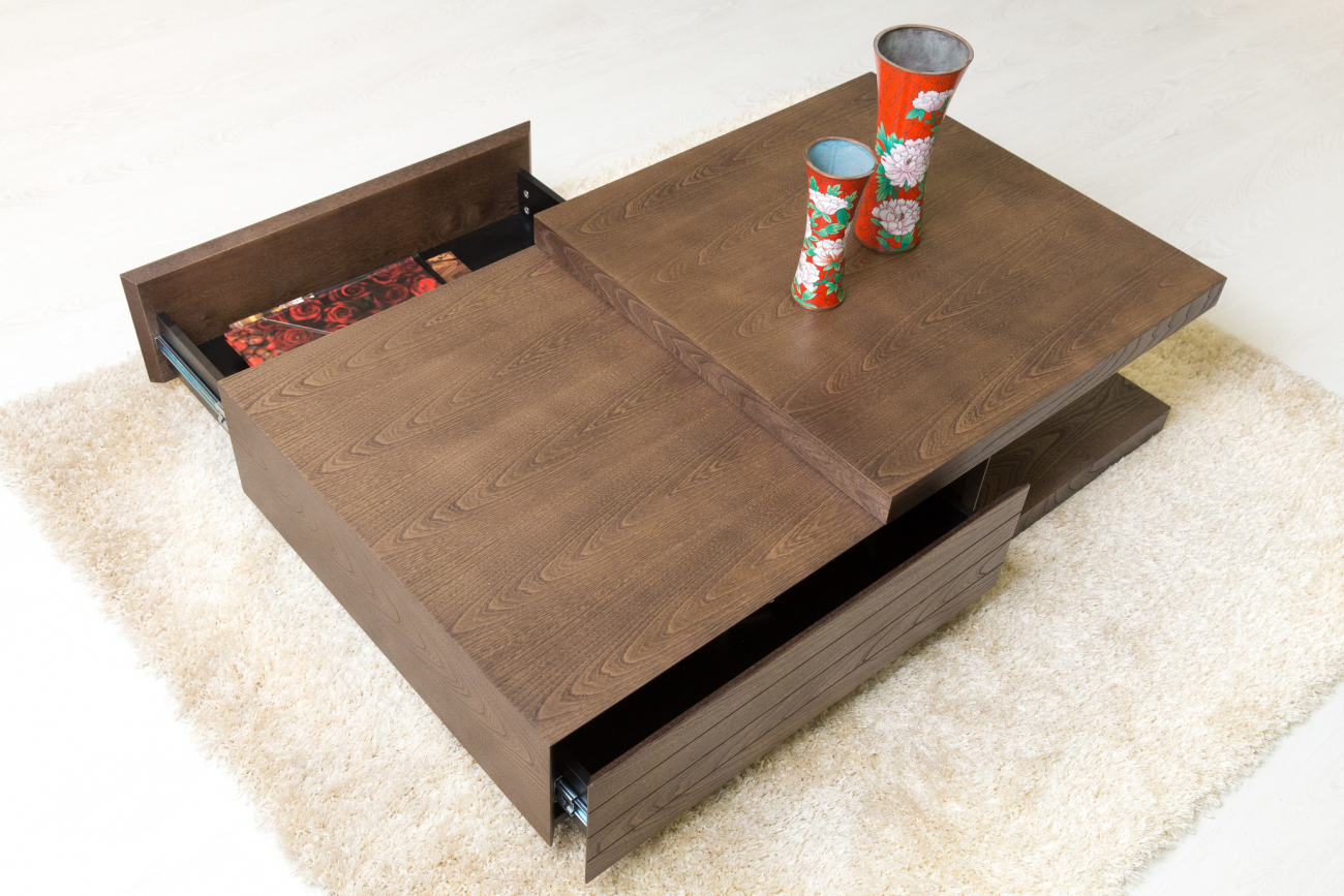 Журнальный столик деревянный с полкой 120 см Vision PUSHA PUSHA 062872 Коричневый  - Вид №5