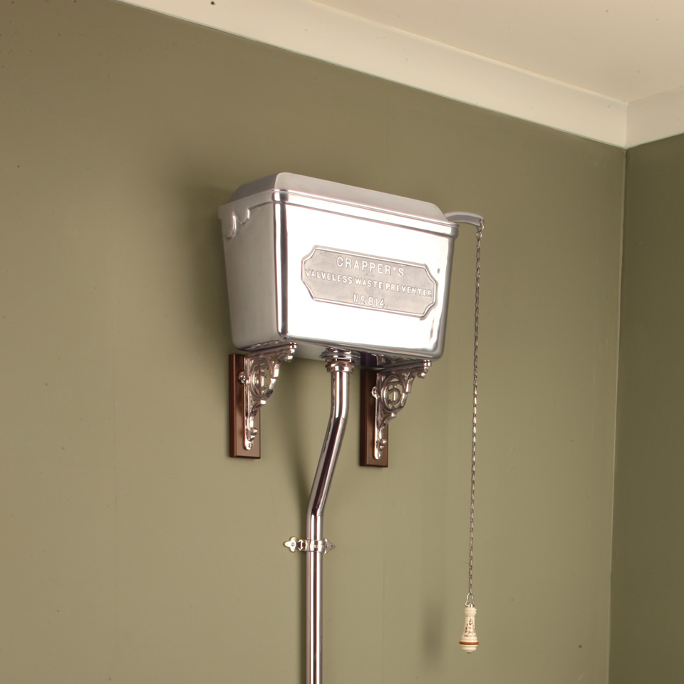 TC814HL Бачок из полированного алюминия высокого уровня Thomas Crapper  - Вид №2