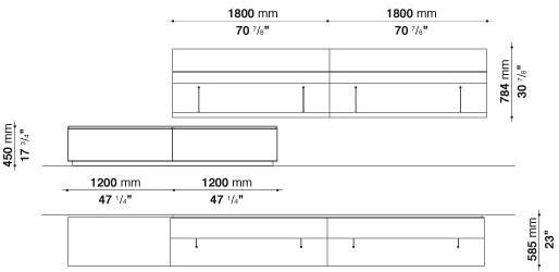 B&B Italia Комод с распашными дверцами с ящиками Pab sun-id-1508288 - Вид №16