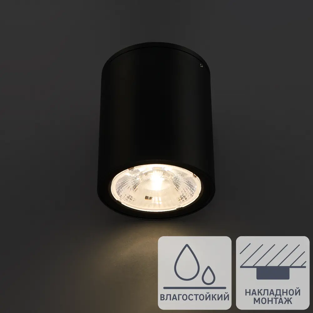 Светильник накладной Light 2103 Led IP65 7W, цвет черный 83960101 STLM-2119711 Elektrostandard 