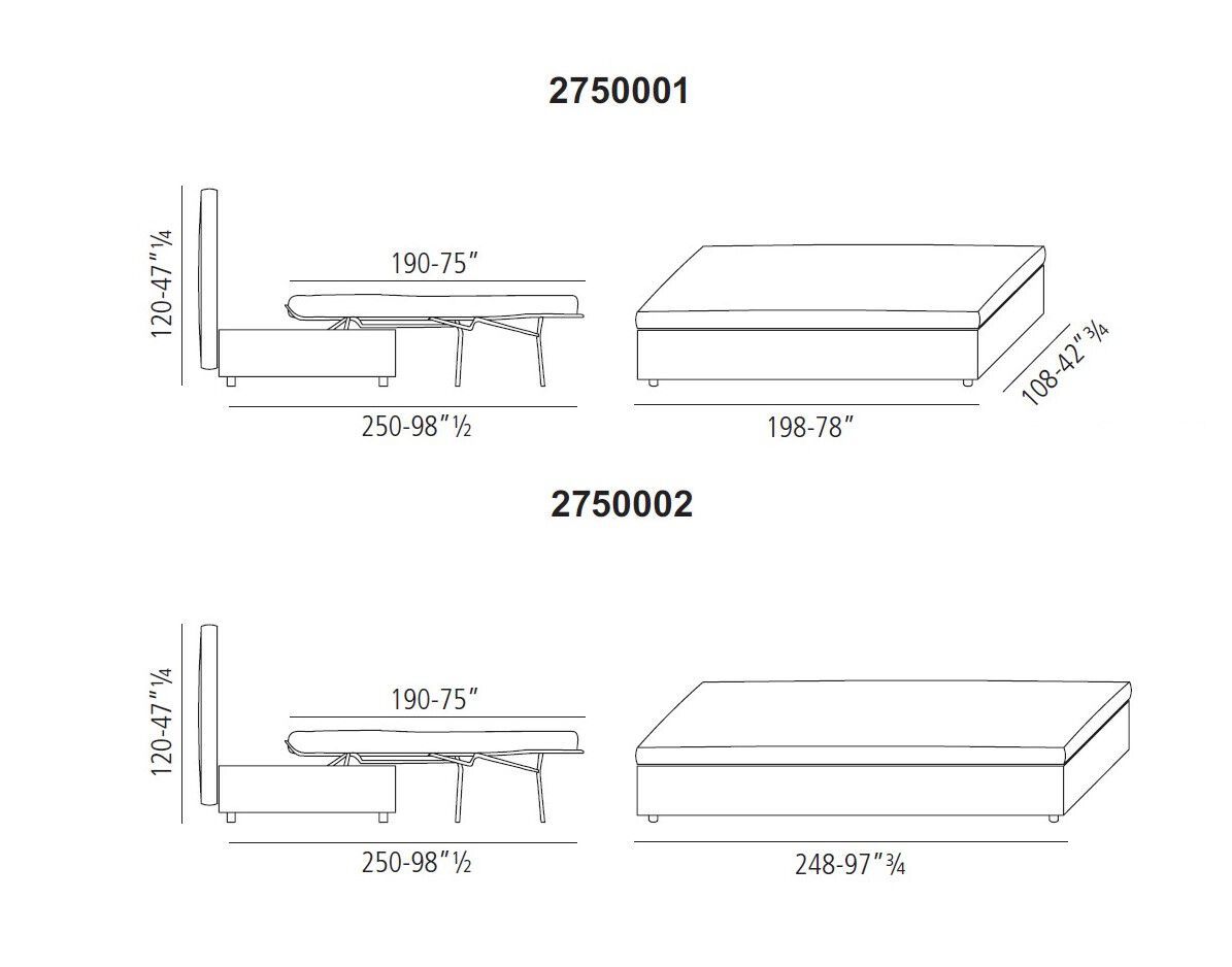 Кожаный или тканевый диван-кровать Vibieffe 2750 SURPRISE ARCH-00024318 - Вид №4