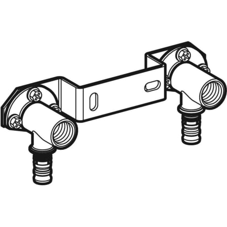 GEBERIT 611.779.00.5 Водорозетка Geberit Mepla 90° предустановленная, проходная  - Вид №1