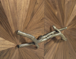 Деревянный шпон барный шкаф