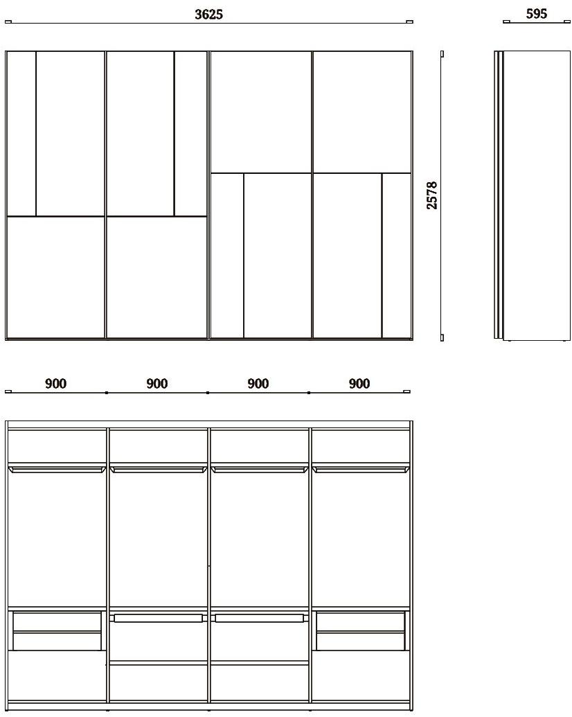 Febal Casa Шкаф из меламина с раздвижными дверцами sun-id-1415816 - Вид №3