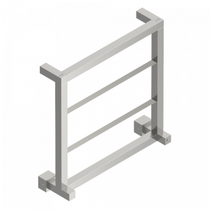 B6B-TWS4H Полотенцесушитель Современный квадратный, 4 перекладины, 520 мм x 510 мм, водяной, нейтральная крестовая рукоятка Thg-paris Sèche-serviettes Contemporain Матовый никель