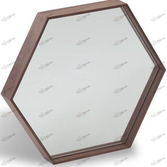 Зеркало шестигранное в раме HV-MR45 от Angel Cerda ANGEL CERDA ДИЗАЙНЕРСКИЕ 241934 Коричневый 
