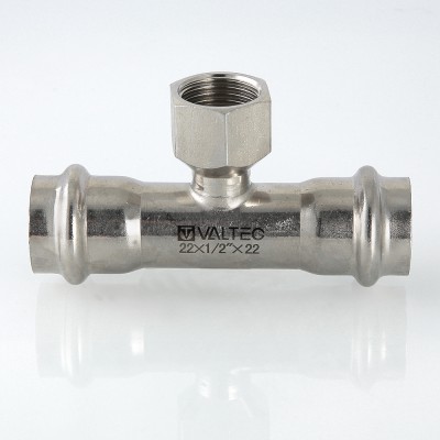 VTi.932.I.350435 Фитинг из нержавеющей стали – пресс-тройник с внутренней резьбой Valtec 35 мм х 1/2"  - Вид №8