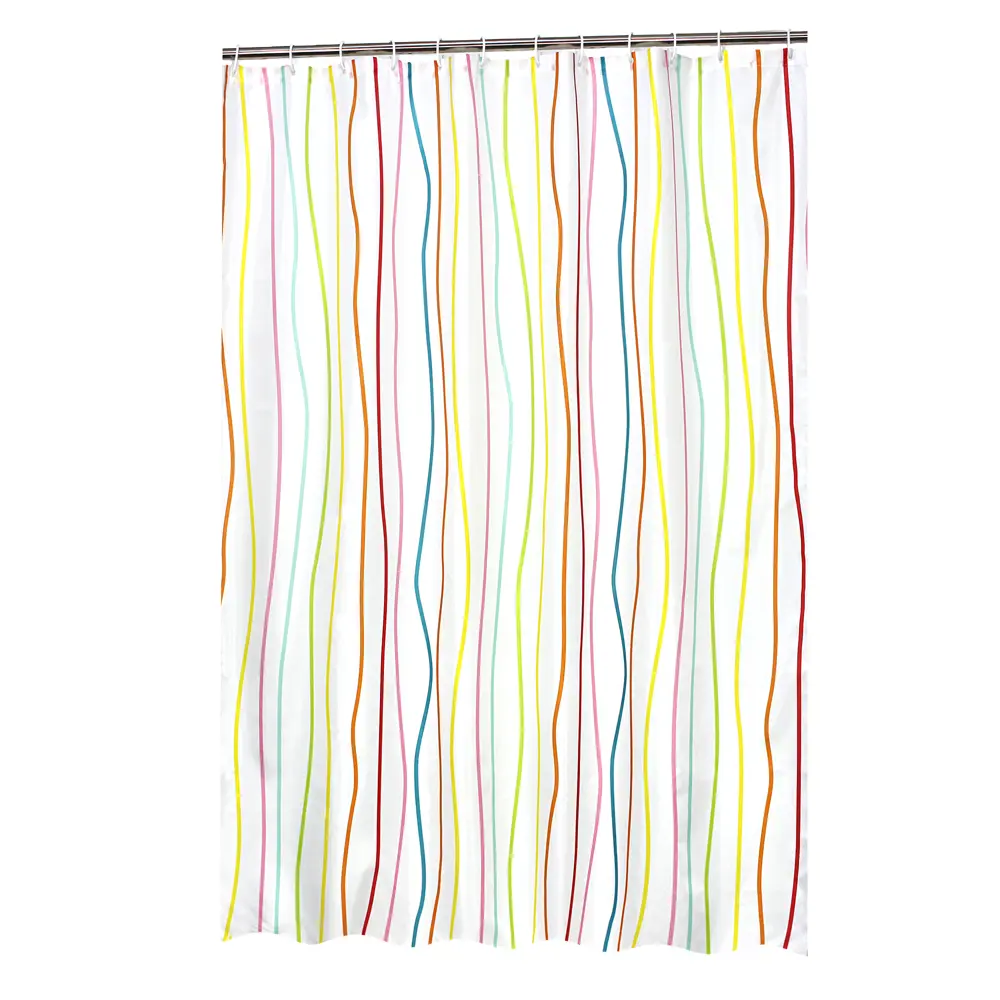 Штора для ванны Bath Plus Gorgeous Stripe 180x180 см полиэстер цвет мультиколор 84738096 STLM-2188420 CHARME RED - Вид №1