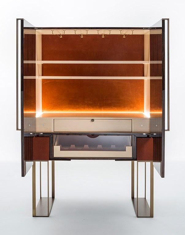 OAK Барная стойка из черного дерева со встроенной подсветкой Milano collection Sc5001 - Вид №2