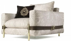 ETRO Home Interiors Кресло с обивкой из ткани с подлокотниками Madras E.mad.221.a