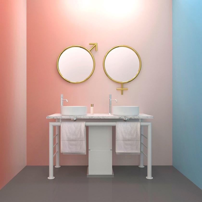 Opinion Ciatti Круглое стальное зеркало с настенной рамой sun-id-1431246 - Вид №5