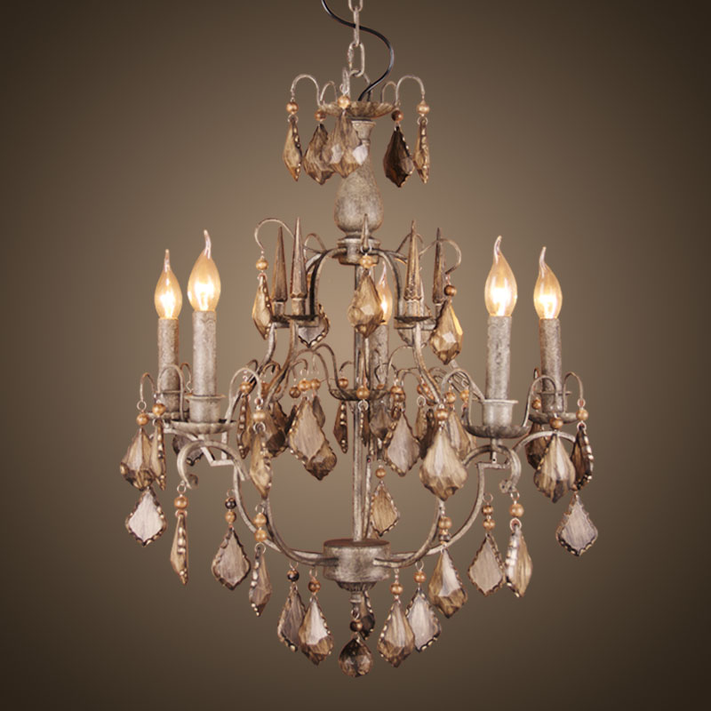 Люстра 3006-D5 от Delight Collection серебряная/янтарная DELIGHT COLLECTION ДИЗАЙНЕРСКИЕ 247081 Серебро;янтарный  - Вид №1