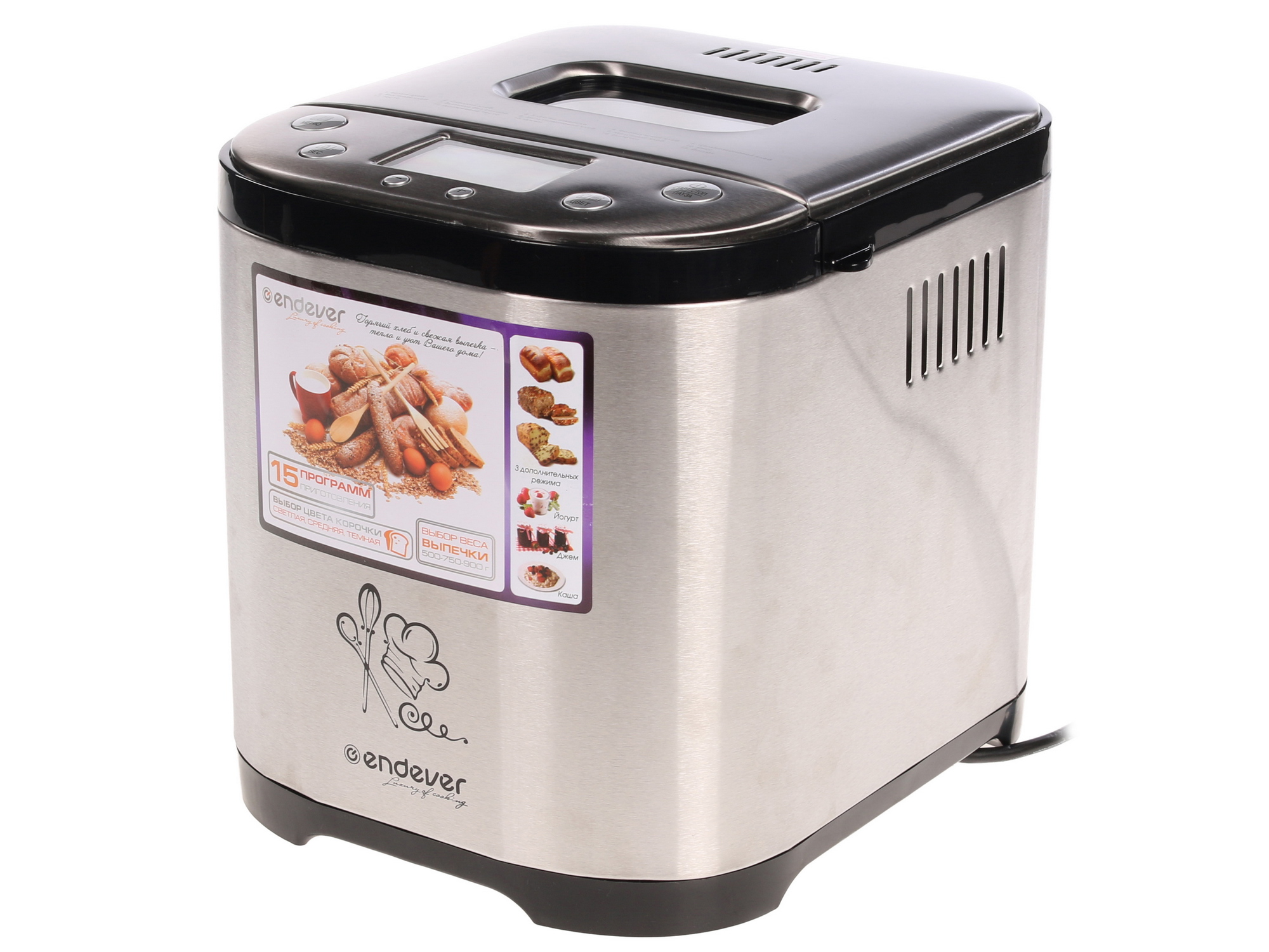 1033463 Хлебопечь Endever Skyline MB-52 серебристый STDN-0081444 - Вид №2