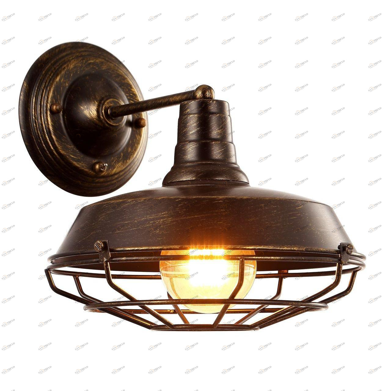 Бра Arte Lamp Ferrico A9183AP-1BR ARTE LAMP ПОД СТАРИНУ, ФОНАРЬ 109768 Коричневый 