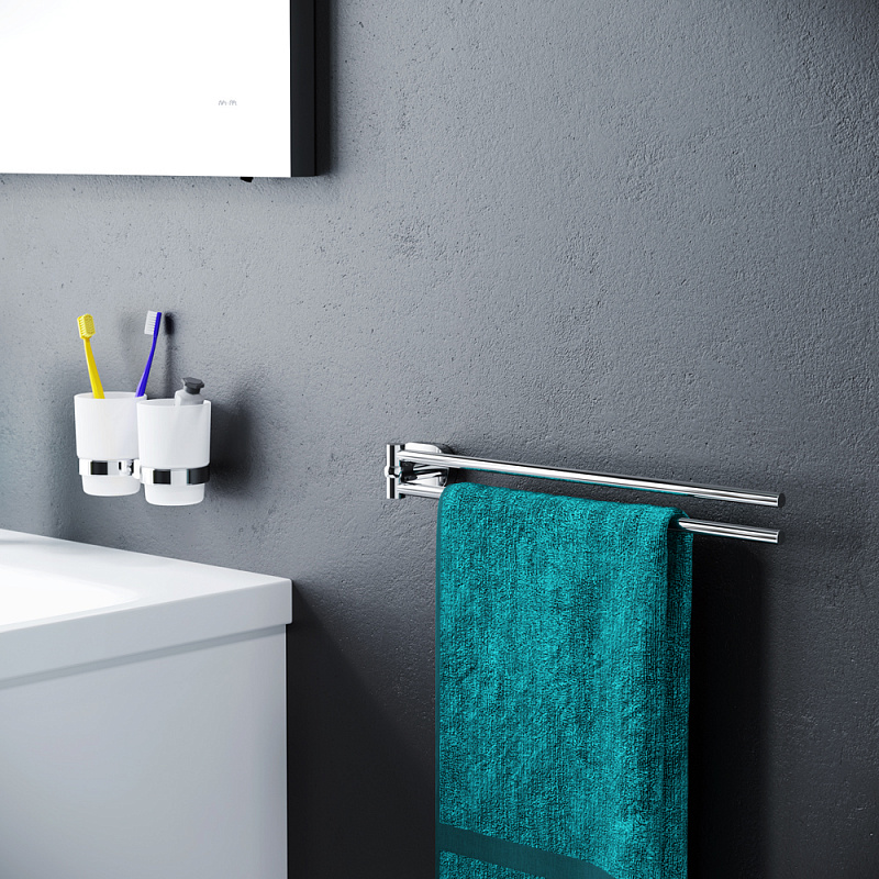 A7432600 L Двойная вешалка-вертушка для полотенец хром AM.PM Sense - Вид №2