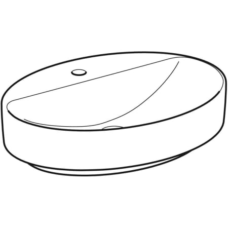 500.773.01.2 Накладная раковина Geberit VariForm овальной формы, с полкой для отверстия под смеситель Geberit  - Вид №6