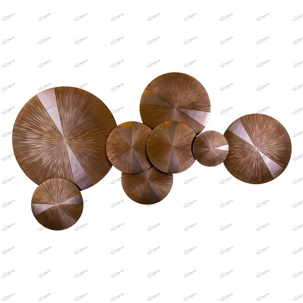 Панно на стену из дерева golden circle 160*90см. EVENHOME ДИЗАЙНЕРСКИЕ 129710 Коричневый 