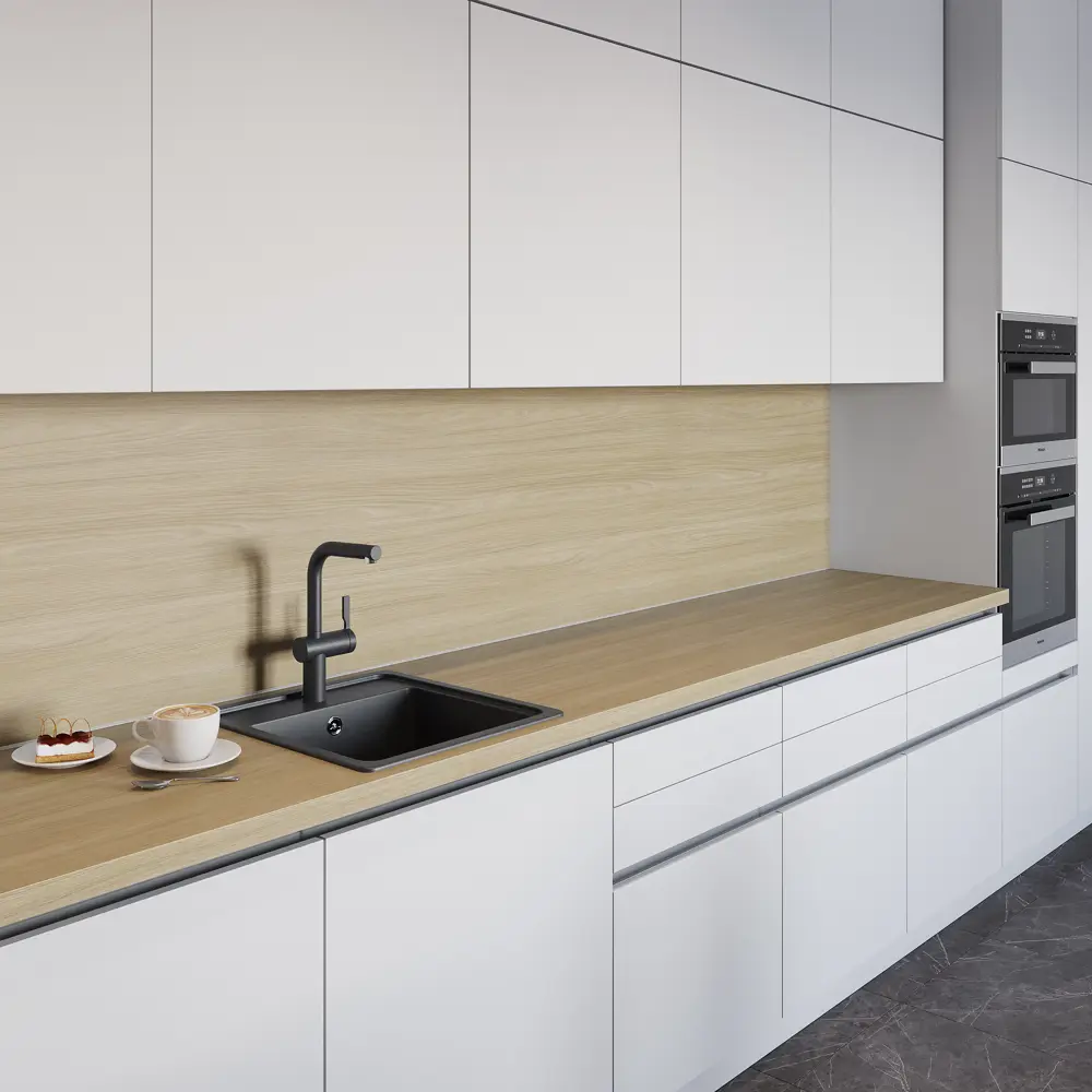 Столешница KONSENSA Ирбит 60x240x3.8 см ДСП цвет коричневый 89452054 STLM-2072244 ДСП Прямой угол - Вид №4